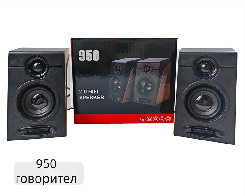 First Sight Модел 950 настолни мултимедийни тонколони, 2.0 стерео, 6W макс., вход 5V, USB/AV интерфейс