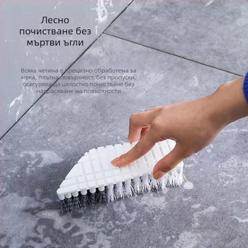 Четка за почистване на баня с меки извити четинки за кранове и повърхности на мивката (Пластмасова, 70 г, пускане през пролетта на 2017 г.)