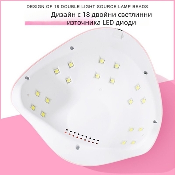 X3 USB захранвана лампа за маникюр с интелигентен сензор, двойно LED осветление, 54W
