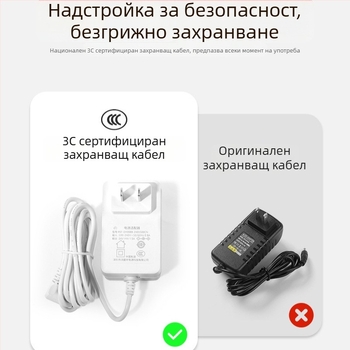 Sai'erqi фототерапевтична лампа — 3C сертифициран захранващ кабел адаптер за модели T8/L6/X7