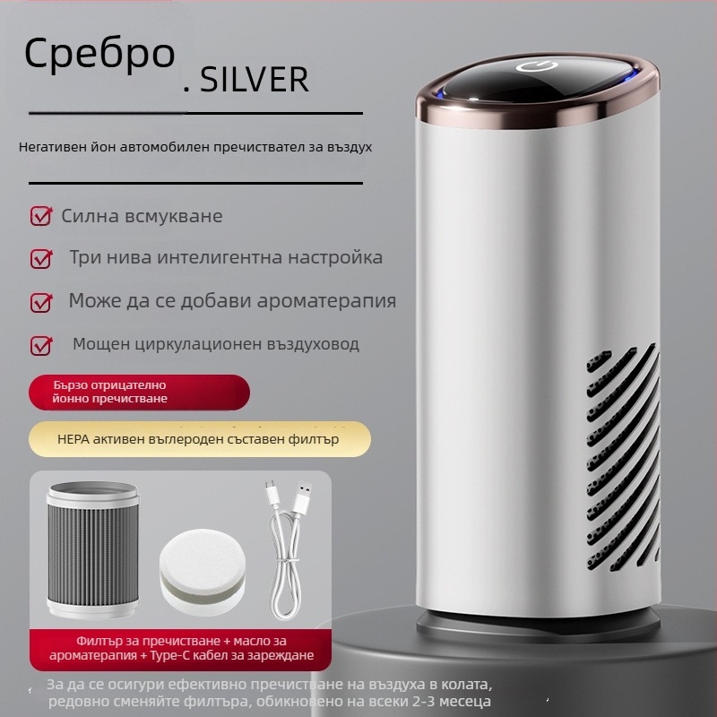 Автомобилен пречиствател на въздуха, модел EJ-JHQ05, 5W USB захранване, 5V, ABS, за автомобил