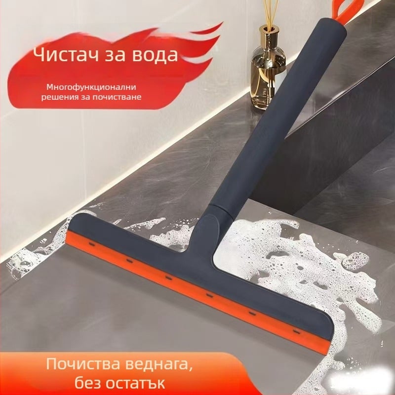 Ръчен чистач за стъкла за баня – пластмасов, едностранен чистач за огледала и мивки