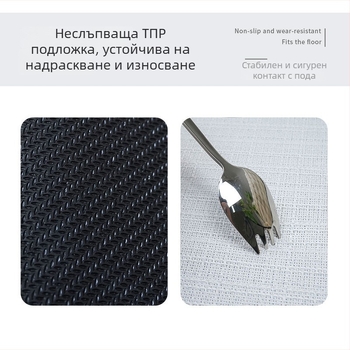 Ленена подложка за пода, квадратна, с анимационен принт; абсорбираща и противохлъзгаща