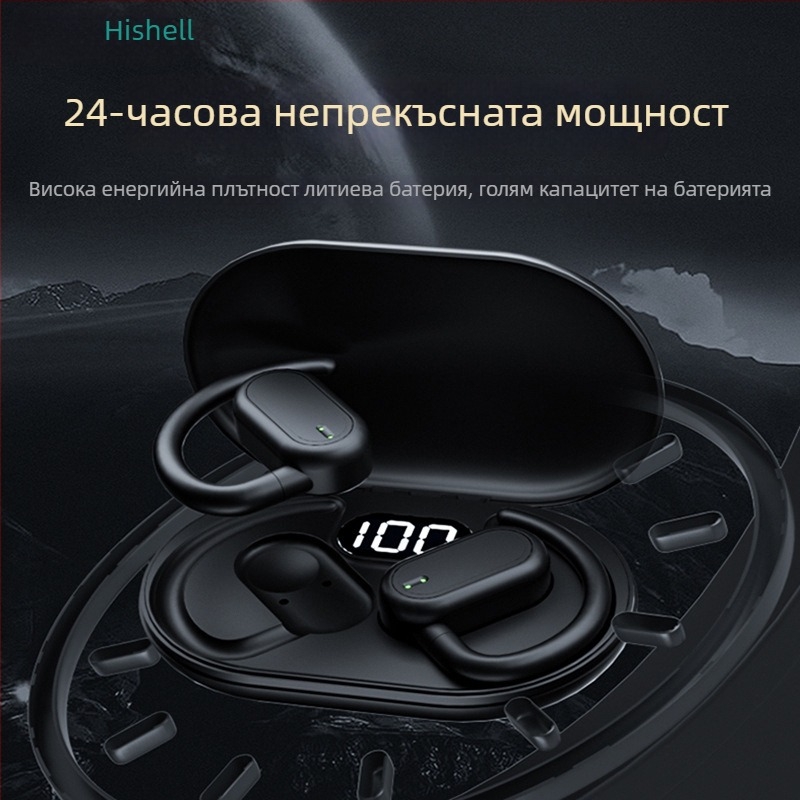 Слушалки за превод, монтирани на ухото, с гласов превод – Android, Bluetooth, обхват 10 м, тъч контрол, фото и гласов превод