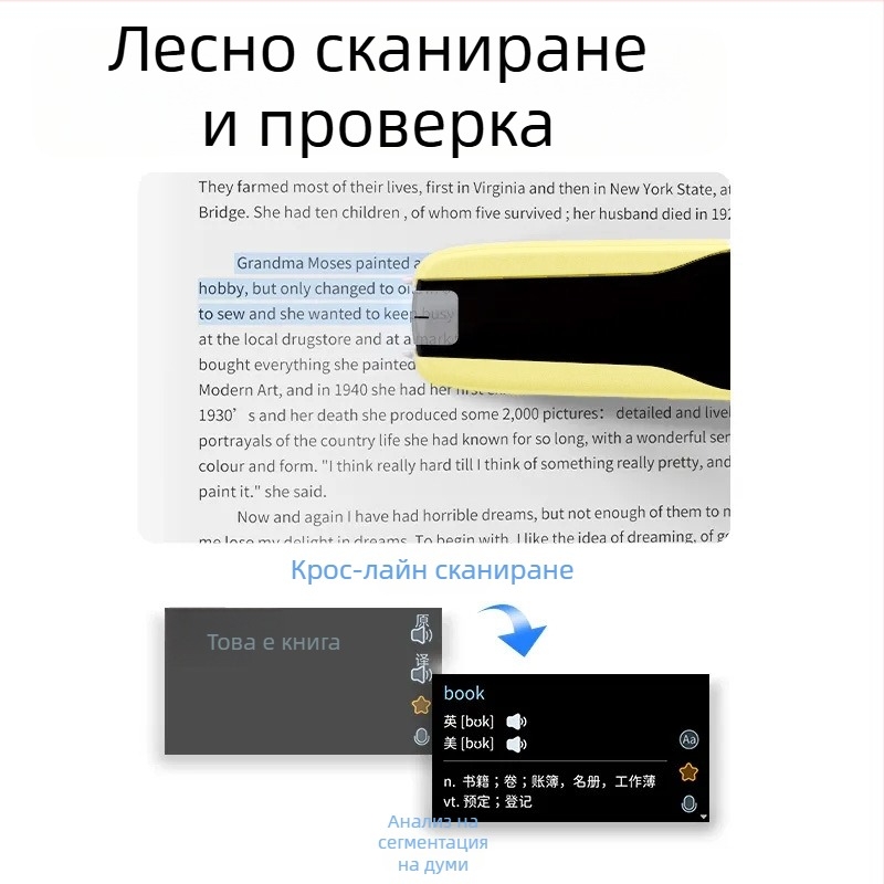 Четяща писалка RC26/RC72 — Type-C интерфейс, презареждаща литиева батерия, ABS корпус, тегло 53,5 g