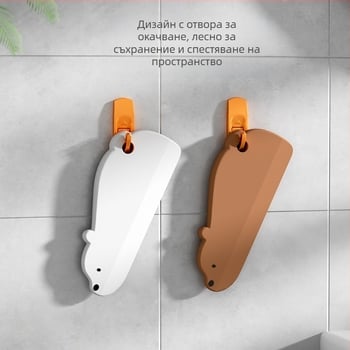 Силиконова лента за избърсване на плотове, стъкло и баня — огледало и мивка; едностранно почистване; ръчен домашен инструмент; може да се закача