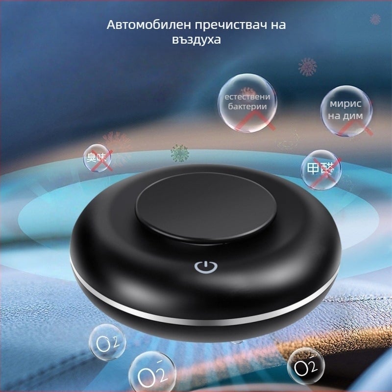 Автомобилен пречиствател на въздуха Air-k — USB захранване, 1.5W, концентрация на негативни йони 288000/см3, универсална съвместимост