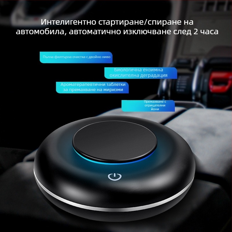 Автомобилен пречиствател на въздуха Air-k — USB захранване, 1.5W, концентрация на негативни йони 288000/см3, универсална съвместимост