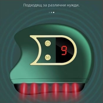 Електрически масажор за лице с инфрачервена функция; вградена батерия 300–500 mAh; IPX1 водоустойчив; подходящ за домашна употреба.