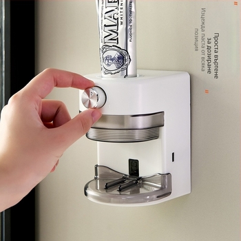 Дозатор за паста за зъби, стенен монтаж, без пробиване, автоматично сензорно управление; марка Daily shopping supply chain; внос: Не; лицензирани частни марки: Да; подходящ за обща употреба