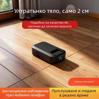 Миниатюрна Wi‑Fi камера за домашно наблюдение, 1080P, широк ъгъл, TF карта, нощно виждане, детекция на движение с известия