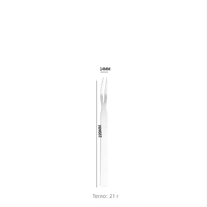 Комплект нож и вилица за открито барбекю с дървени дръжки и остриета от неръждаема стомана — нож и вилица, в модерен минималистичен стил