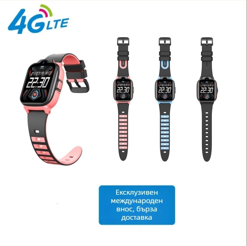 Детски смарт часовник с 4G връзка, водоустойчив, камера 1.3 MP, батерия 700 mAh, силиконов корпус — модел K15pth