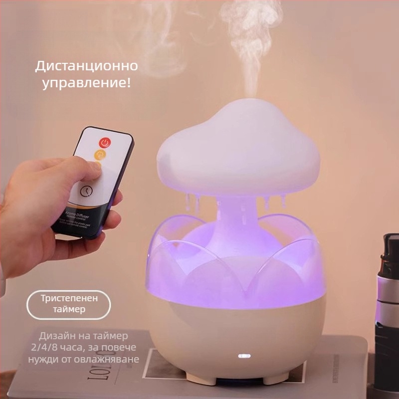 Увлажнител и дифузьор за дома, тих за спалня, резервоар 0,5–1 л, 3+ изхода за мъгла, вградена батерия, таймер >8 ч, подходящ за помещения до 10 м²