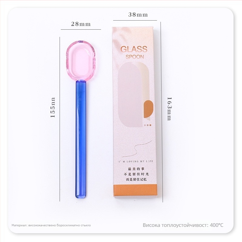 Стъклена десертна лъжичка | Материал: стъкло | Категория: лъжичка | Печат на лого: Да | Персонализиране: Да | Лицензирана частна марка: Да