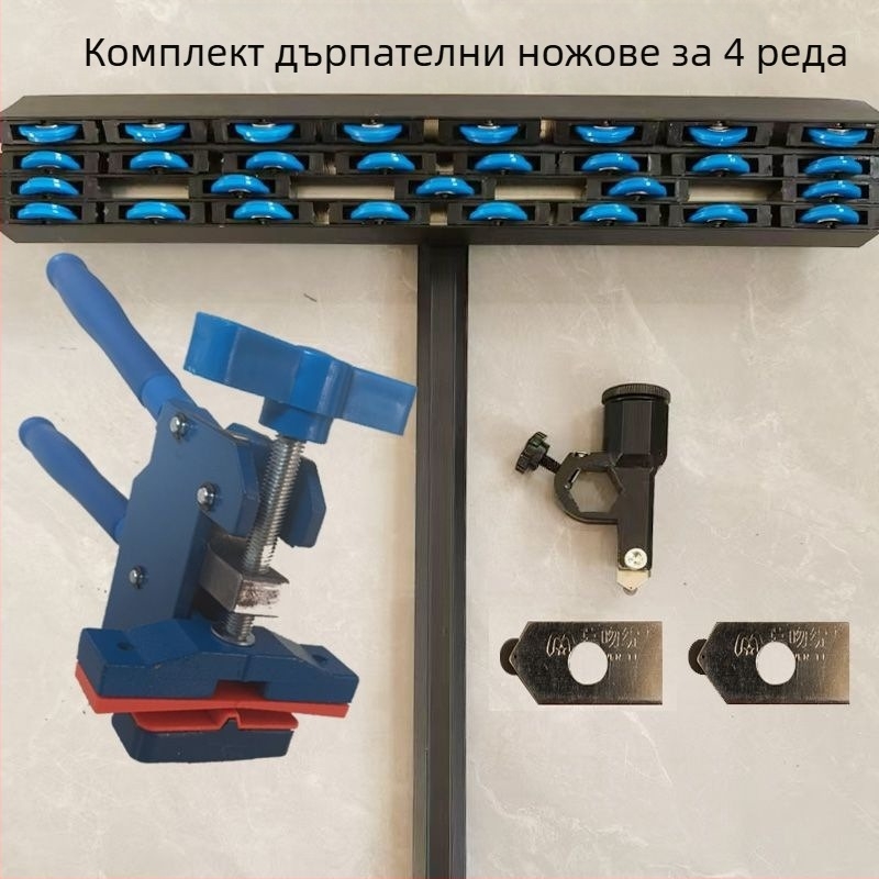 4-редов тежък T-образен подавач за плочки с горен механизъм за налягане, ръчно удебелен подавач за рязане на плочки и каменни плочи
