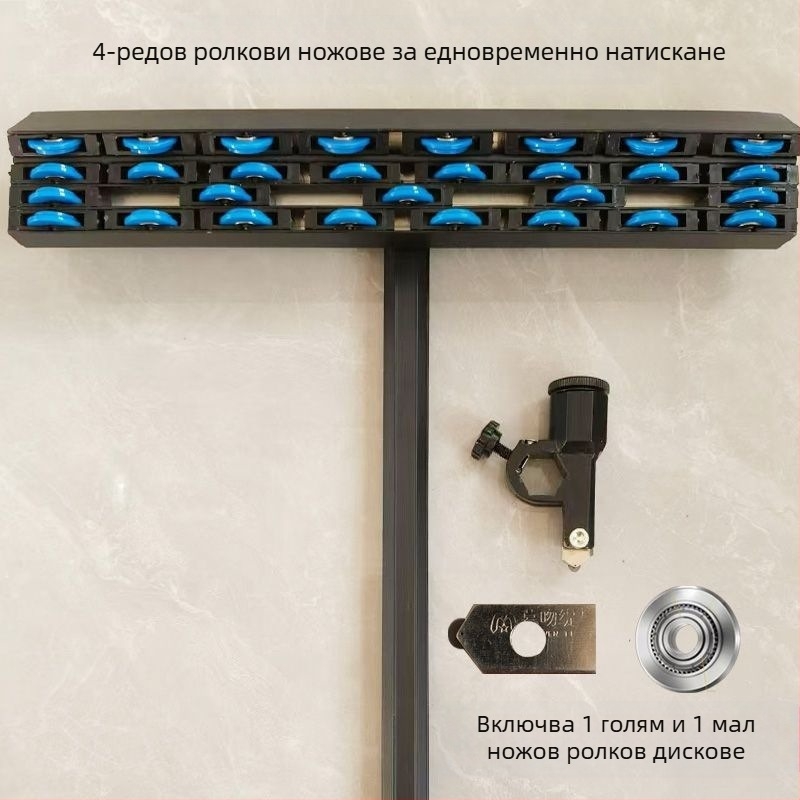 4-редов тежък T-образен подавач за плочки с горен механизъм за налягане, ръчно удебелен подавач за рязане на плочки и каменни плочи