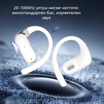 YYK-Q65 Bluetooth слушалки със спортен ушен захват, безжичен обхват до 10 м, управление с докосване, PC+ABS, 86 г
