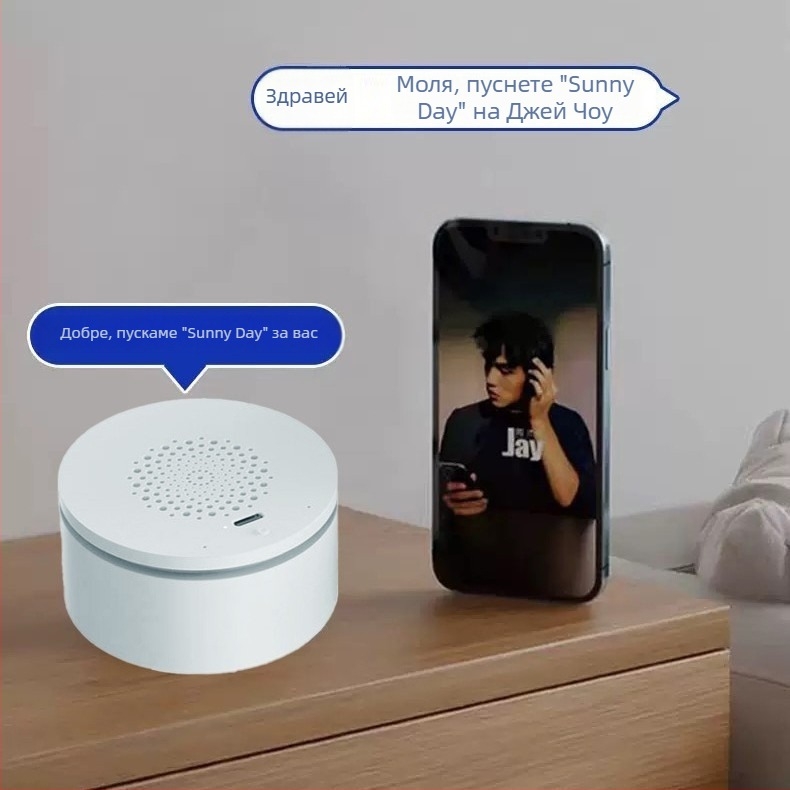 AI модул за интелигентно гласово разпознаване с Bluetooth управление чрез приложение; вграден голям модел OpenAI; събуждане по глас; непрекъснат интелигентен диалог.