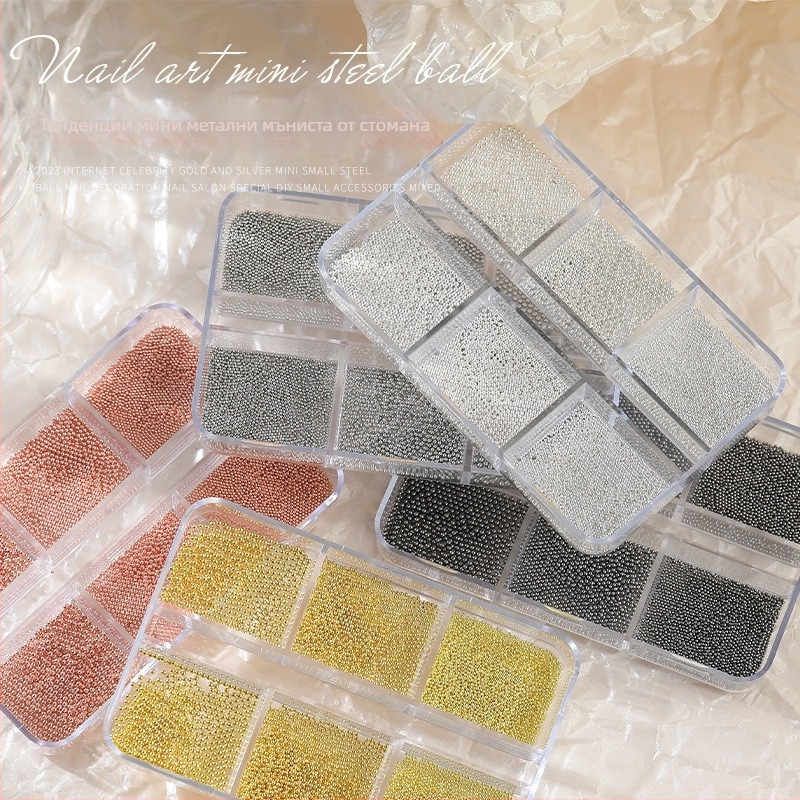 Метален комплект за маникюр с метални мънисти и верижка – Princess серия, стил Sweet Cool, OEM Tide Beauty