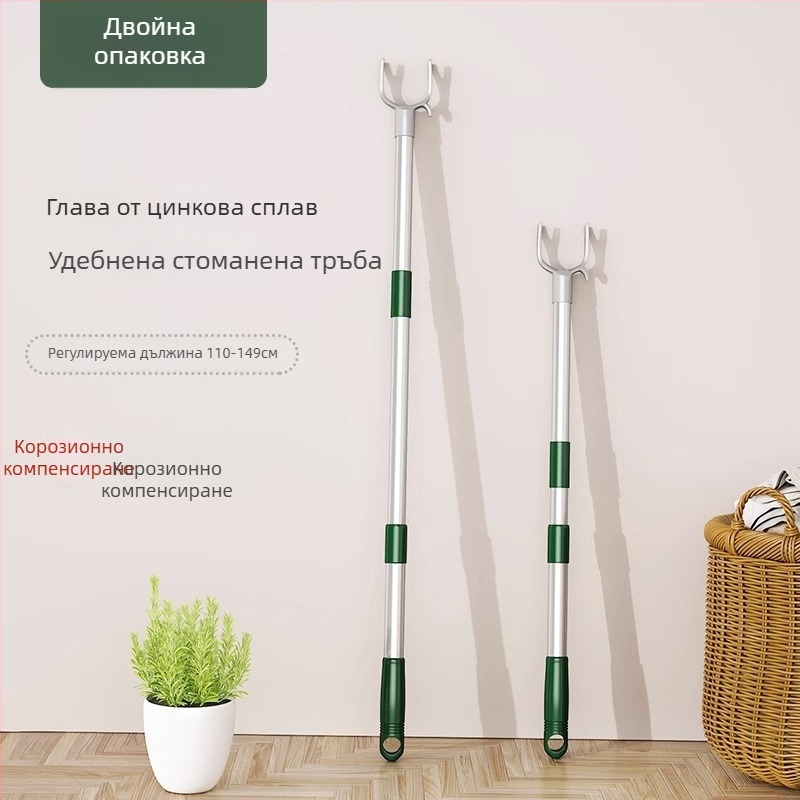 Неръждаема стоманена пръчка за сушене на дрехи, телескопична, за дрехи и завивки, модерен минималистичен стил, Chef Joon