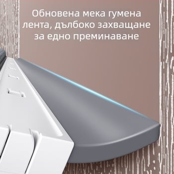 Разтегателен двустранен инструмент за почистване на прозорци за външни високи сгради, пластмасов корпус, домашна употреба.