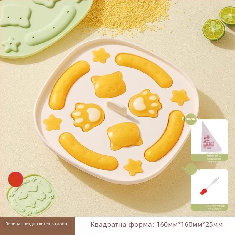 Little Chef Girl силиконова форма за кексове, кръгла, за печене