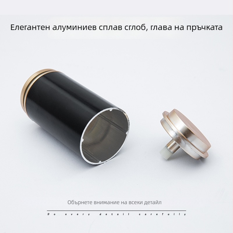 Комплект карнизи за завеси с алуминиеви скоби, единична и двойна пръчка, модерен и семпъл стил, персонализируем