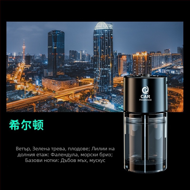 Автомобилен арома дифузьор и пречиствач на въздуха, стъкло + метал, модел Jdzx-interstellar plug-in, тегло 0,5 кг