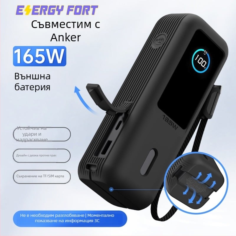 Силиконов предпазен кейс за Anker 165W пауър банк, марка Yinfish, съвместим с Anker