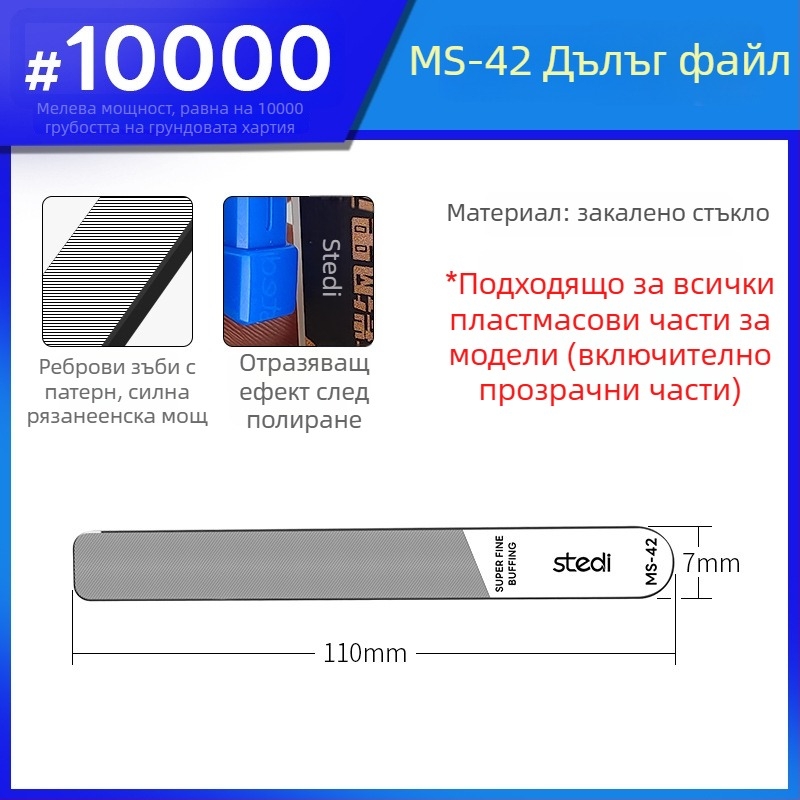 Stelite MS серия комплект файлове за модели Гъндам – полиращи файлове за дюзи и почистване