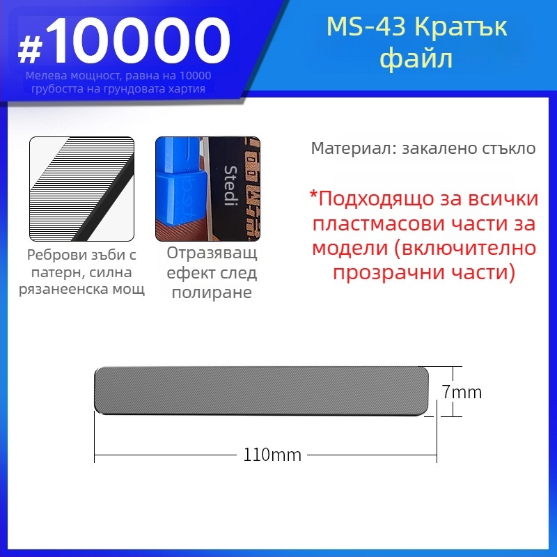 Stelite MS серия комплект файлове за модели Гъндам – полиращи файлове за дюзи и почистване