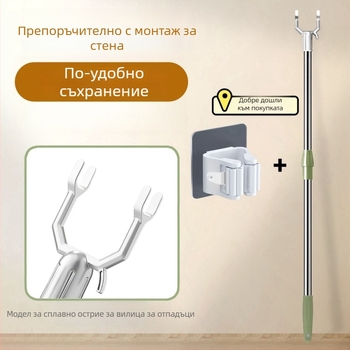 Телескопичен сушилник за дрехи от неръждаема стомана, за балкон и баня, модерен минималистичен стил