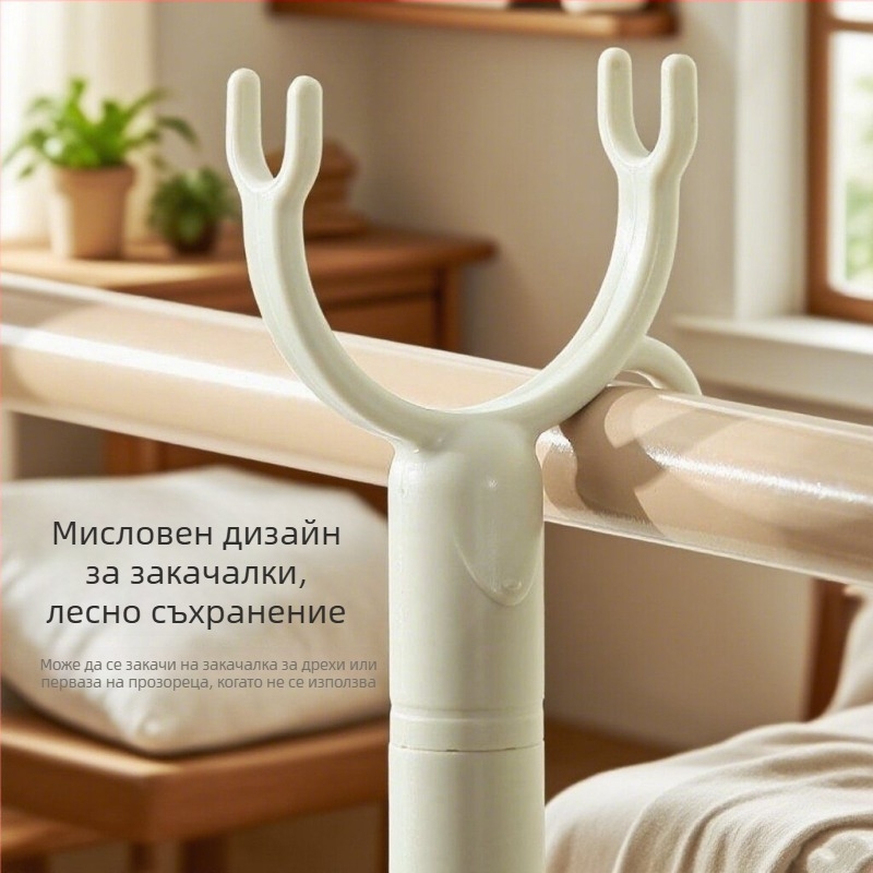 Пластмасова пръчка за сушене на дрехи за балкон, разглобяема и модулна, стил модерен минимализъм