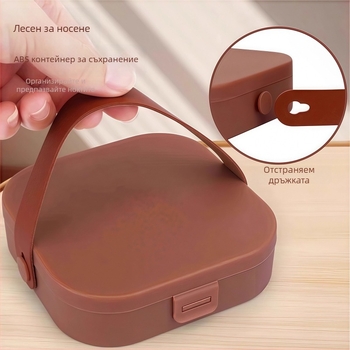 Комплект нокторезки за маникюр с антиразпръскване, плоски наклонени остриета и преносим калъф (материали: стъкло, неръждаема стомана, въглеродна стомана; нетно тегло 144 г)