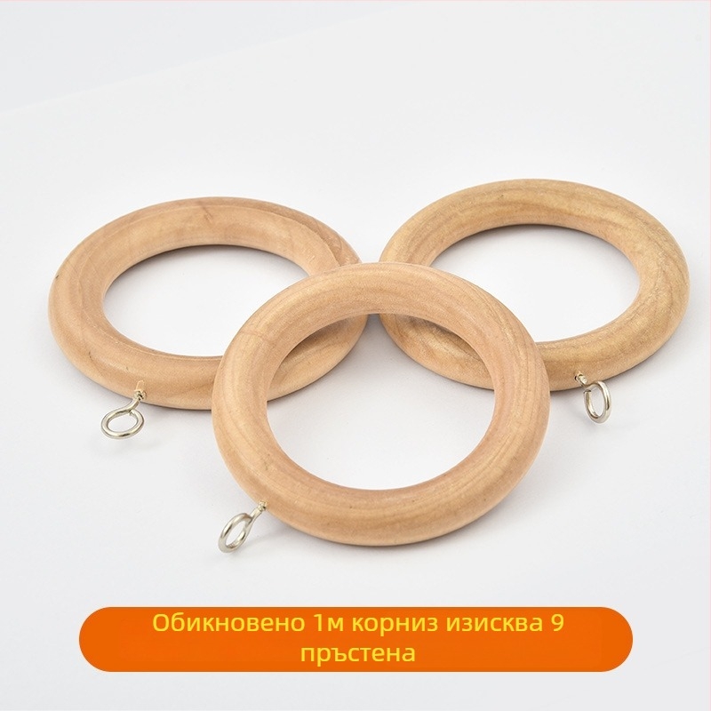 Държач за завесен корниз, бук дърво, японски стил Роман, марка Teren, без персонализация