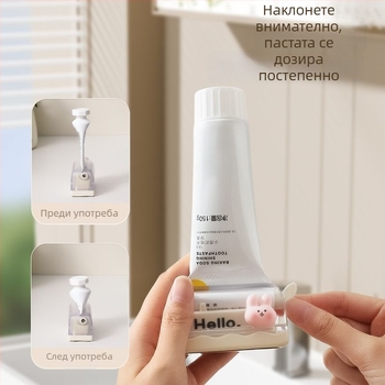 Огледален шкаф с изцеждател за паста за зъби, подвижен държач за лице и кърпа, съхранение на електрическа четка за зъби, долен държач за четки, магнитна абсорбционна кутия за баня