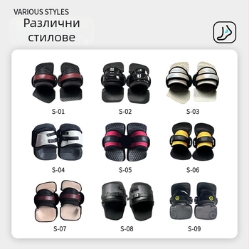 Lighthouse Безмоторни хидрофойлни протектори за крак, дебелени фиксирани каишки за дъска за кайт, гума, противохлъзгащи