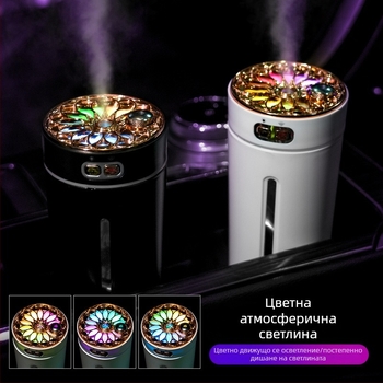 Автомобилен овлажнител и спрей за аромати, ABS материал, 5V захранване, 2W мощност, универсална съвместимост, обхват до 10 м²