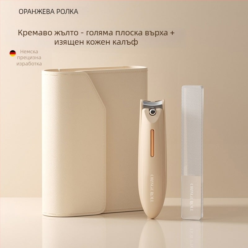 Комплект нокторезачки за маникюр с антикапещ дизайн, плоско устие и наклонен отвор, изработен от пластмаса и въглеродна стомана