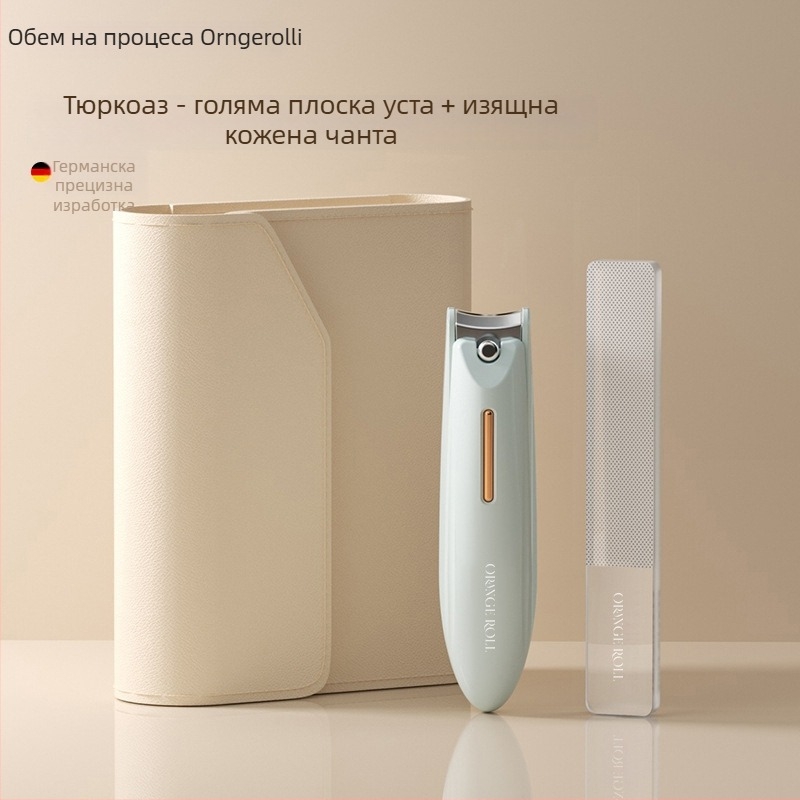 Комплект нокторезачки за маникюр с антикапещ дизайн, плоско устие и наклонен отвор, изработен от пластмаса и въглеродна стомана