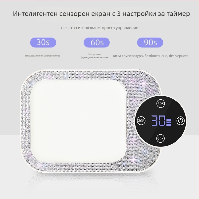 Маникюрна фототерапевтична лампа BM-22, безжична, преносима, презареждаща се, произход Дънгуан