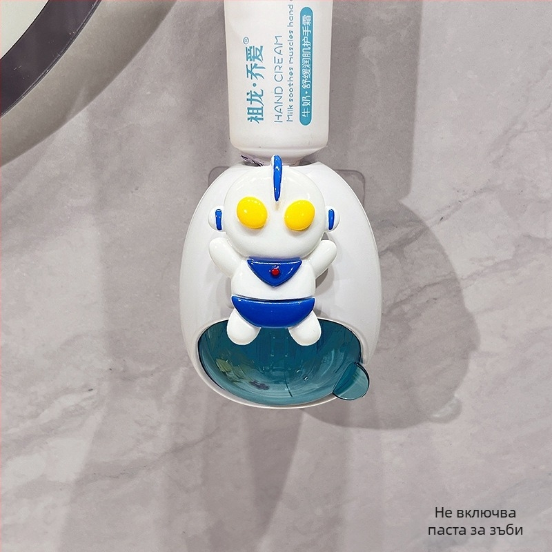 Автоматичен изстисквач за паста за зъби – стенен монтаж, без пробив, симпатичен дизайн с русалка за деца (Марка: Default items; Внос: Не)