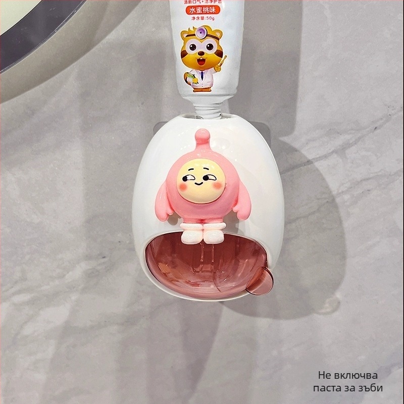 Автоматичен изстисквач за паста за зъби – стенен монтаж, без пробив, симпатичен дизайн с русалка за деца (Марка: Default items; Внос: Не)