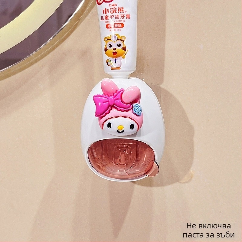 Автоматичен изстисквач за паста за зъби – стенен монтаж, без пробив, симпатичен дизайн с русалка за деца (Марка: Default items; Внос: Не)