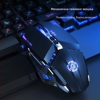 Механична клавиатура K1000 с 104 клавиша, кабелна връзка, RGB подсветка и метална конструкция.
