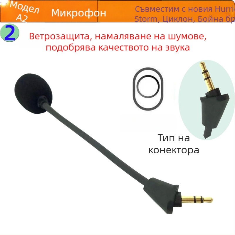 Игров микрофон M1 – насочване тип пушка, честотен диапазон 20 Hz–20 kHz, SNR < 60 dB, пуснат през 2023 г.