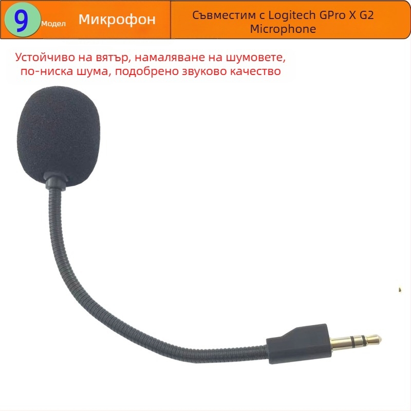 Игров микрофон M1 – насочване тип пушка, честотен диапазон 20 Hz–20 kHz, SNR < 60 dB, пуснат през 2023 г.