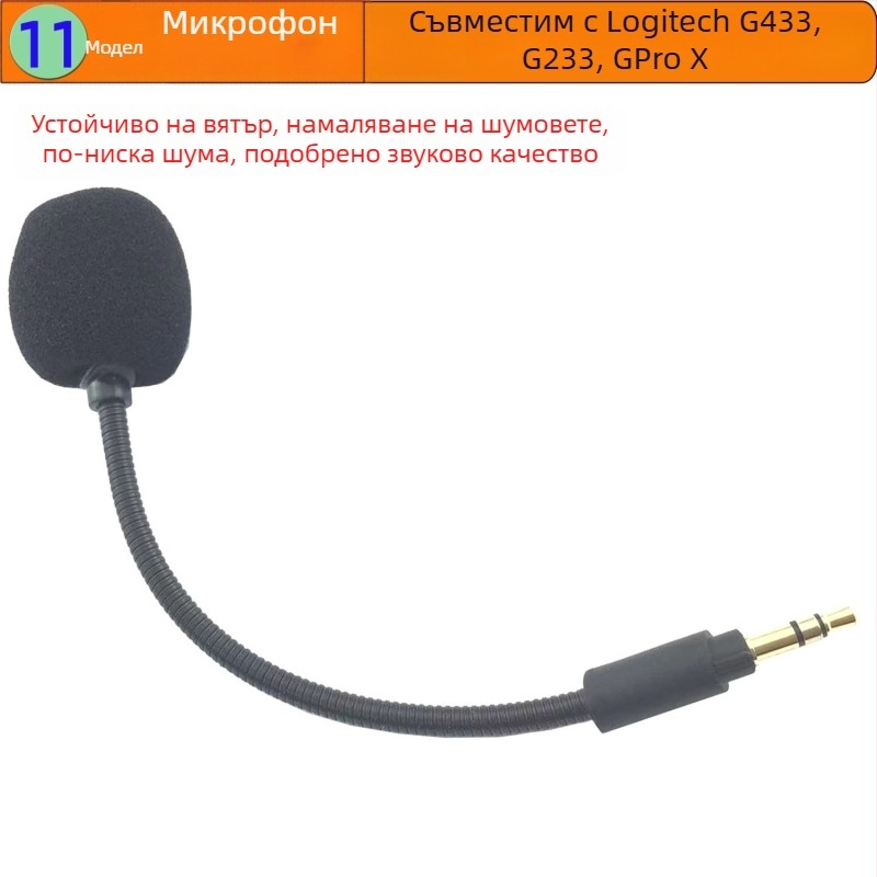 Игров микрофон M1 – насочване тип пушка, честотен диапазон 20 Hz–20 kHz, SNR < 60 dB, пуснат през 2023 г.