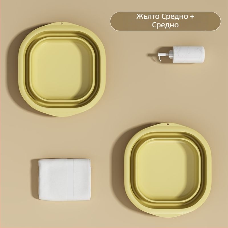 Сгъваема пластмасова мивка за дома и пътуване, лека 100–120 g, за пране в общежитие